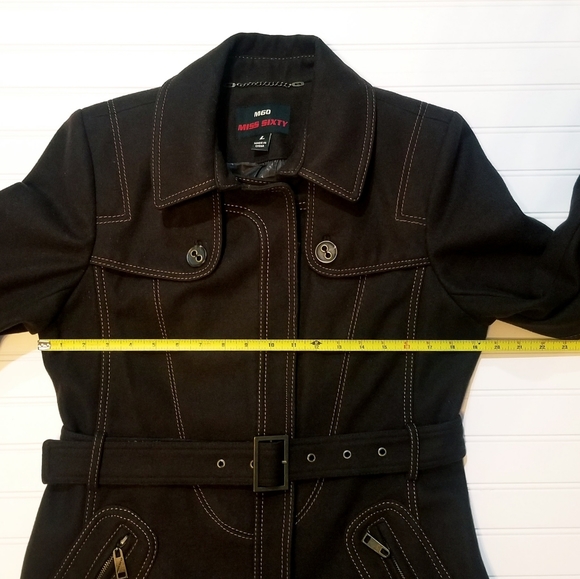 Heavy Wool Blend Belted Winter Coat - Picture 13 of 16